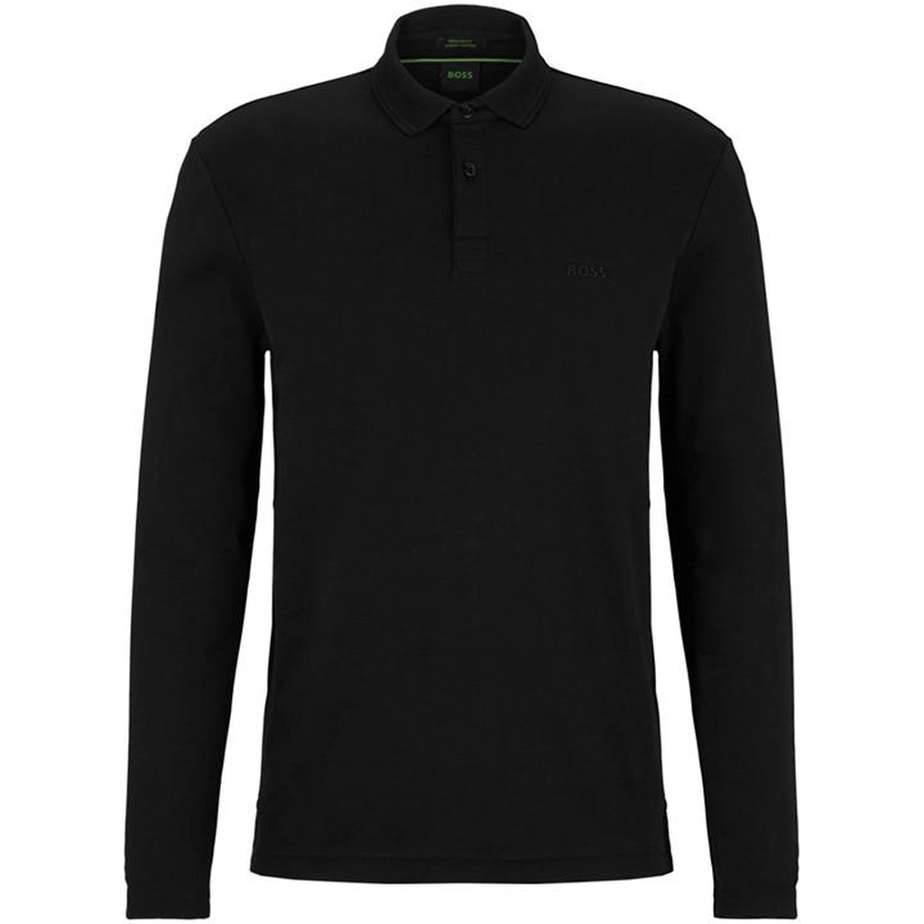 Hugo Boss Men's Pirol Long Sleeve Polo Shirt - Black